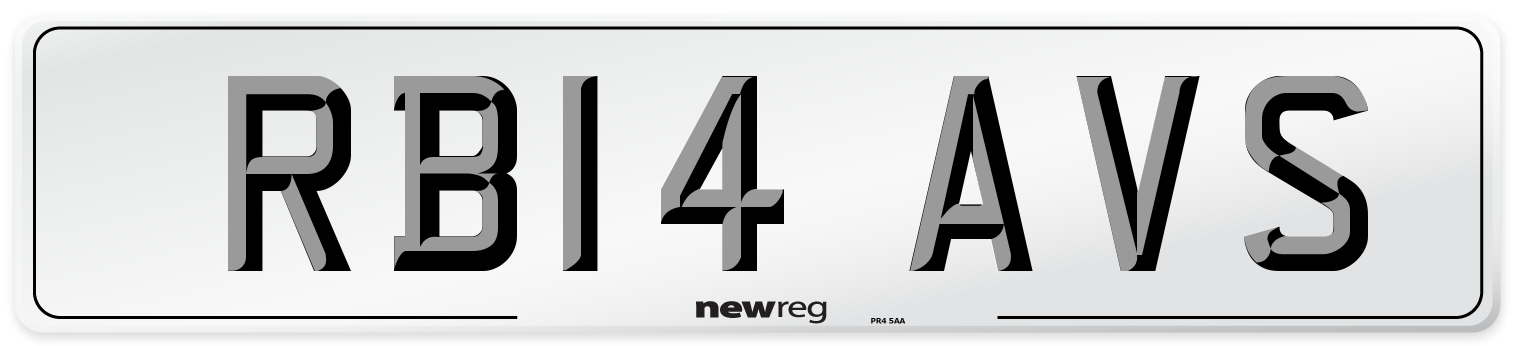 RB14 AVS Number Plate from New Reg